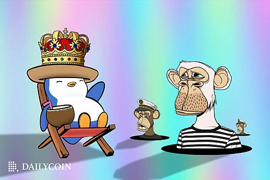 Pudgy Penguins NFTs Flip Bored Ape Yacht Club, Transactions Soar 597% in a Week
