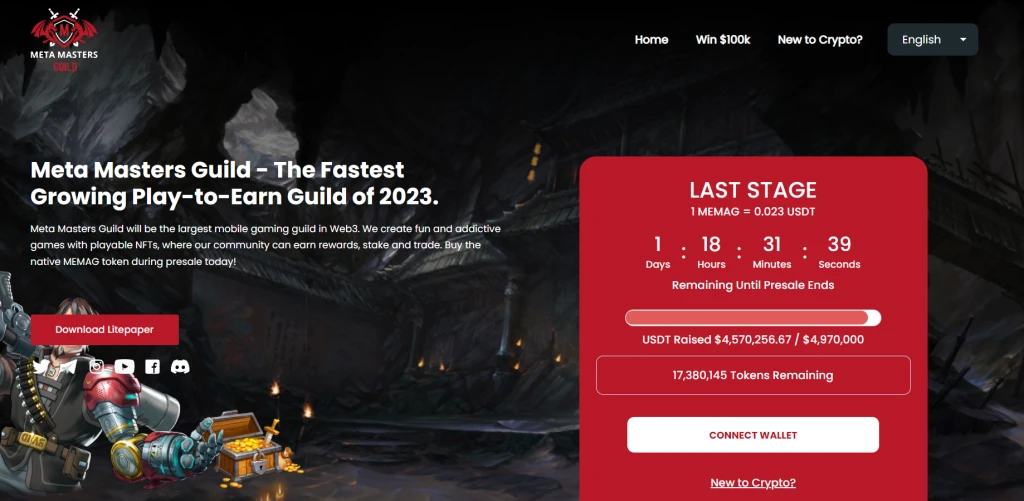 Meta Masters Guild’s Final Presale Stage Almost Sold Out After $4.5 Million Raised – Secure Your Spot Now