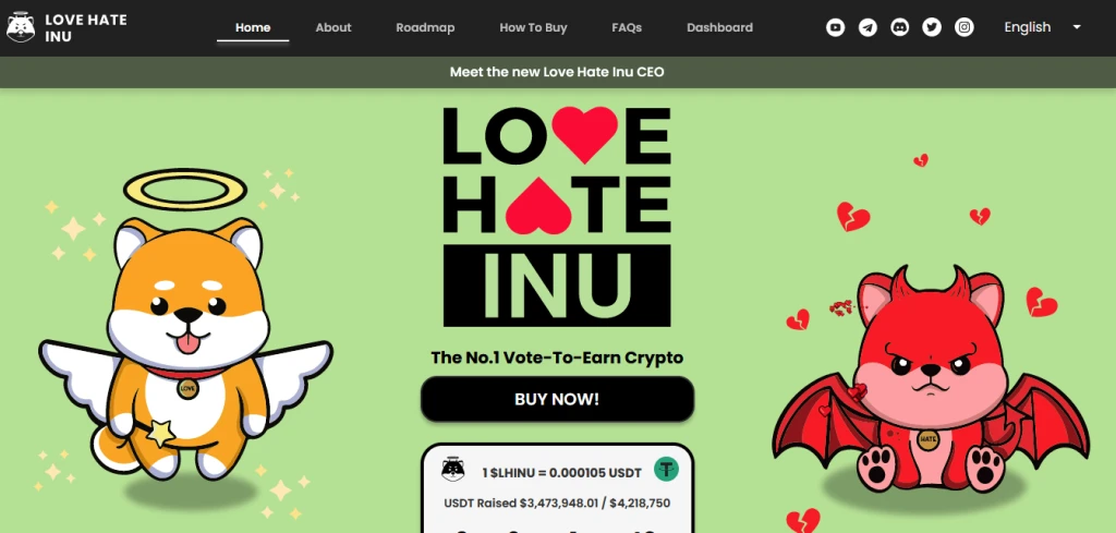 Next Shiba Inu Love Hate Inu Raises $3.5M, Reveals Carl Dawkins As CEO – And More
