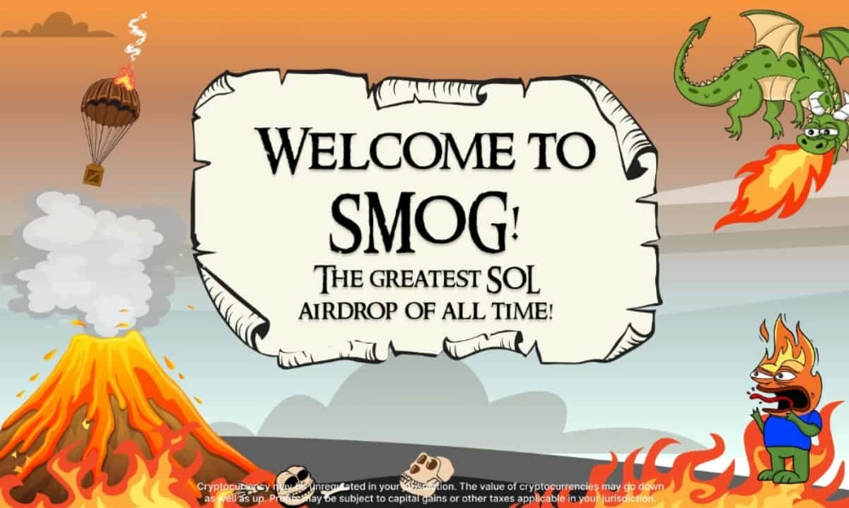 New Airdrop-Focused Meme Coin SMOG Sees Fair Launch on SOL And Soars 1,400% In First Hour