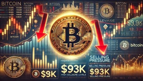 Bitcoin Leverage Remains High  Data Reveals Selling Pressure Above $93K