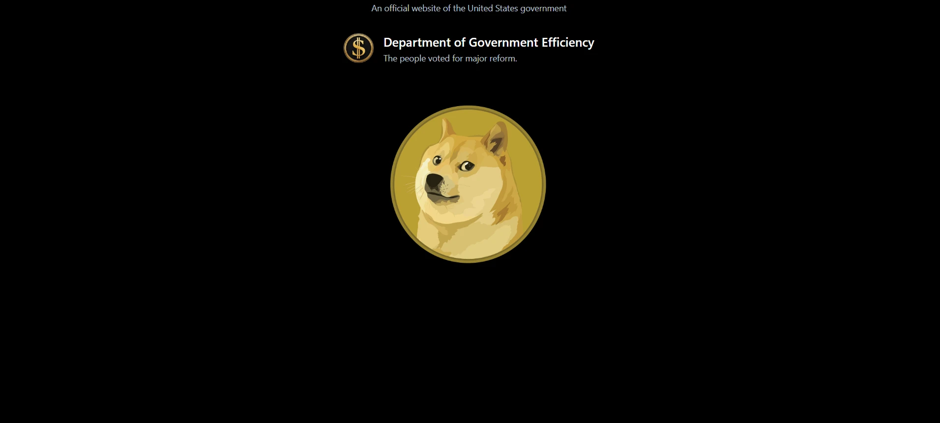 US DOGE Launches with Meme Coin Dogecoin as Mascot?