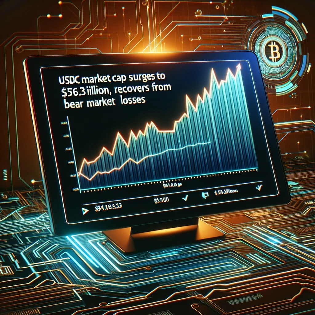 USDC Market Cap Surges to $56.3 Billion, Recovers from Bear Market Losses