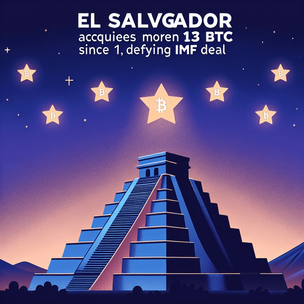 El Salvador Acquires More Than 13 BTC Since March 1, Defying IMF Deal