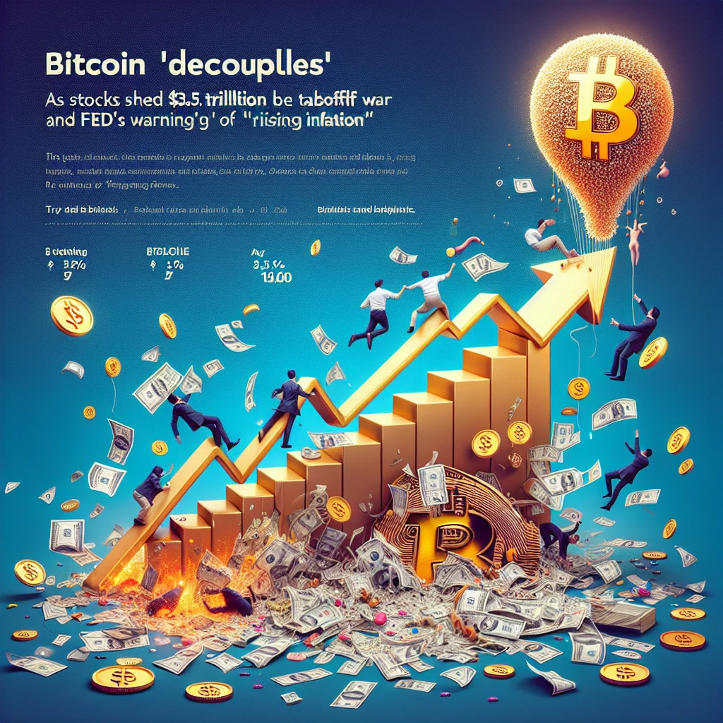 Bitcoin Decouples as Stocks Shed $3.5 Trillion Due to Trump Tariff War and Feds Warning of Rising Inflation