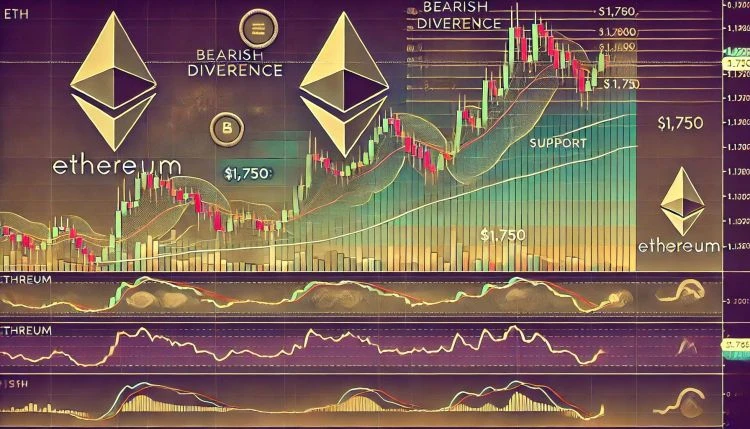 Ethereum Shows 4H Bearish Divergence  Can Bulls Hold $1,750?