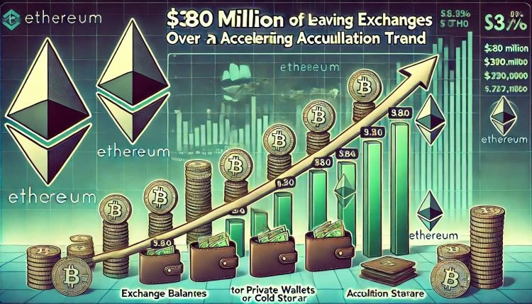 $380M In Ethereum Leaves Exchanges In 7 Days  Accumulation Trend Accelerates
