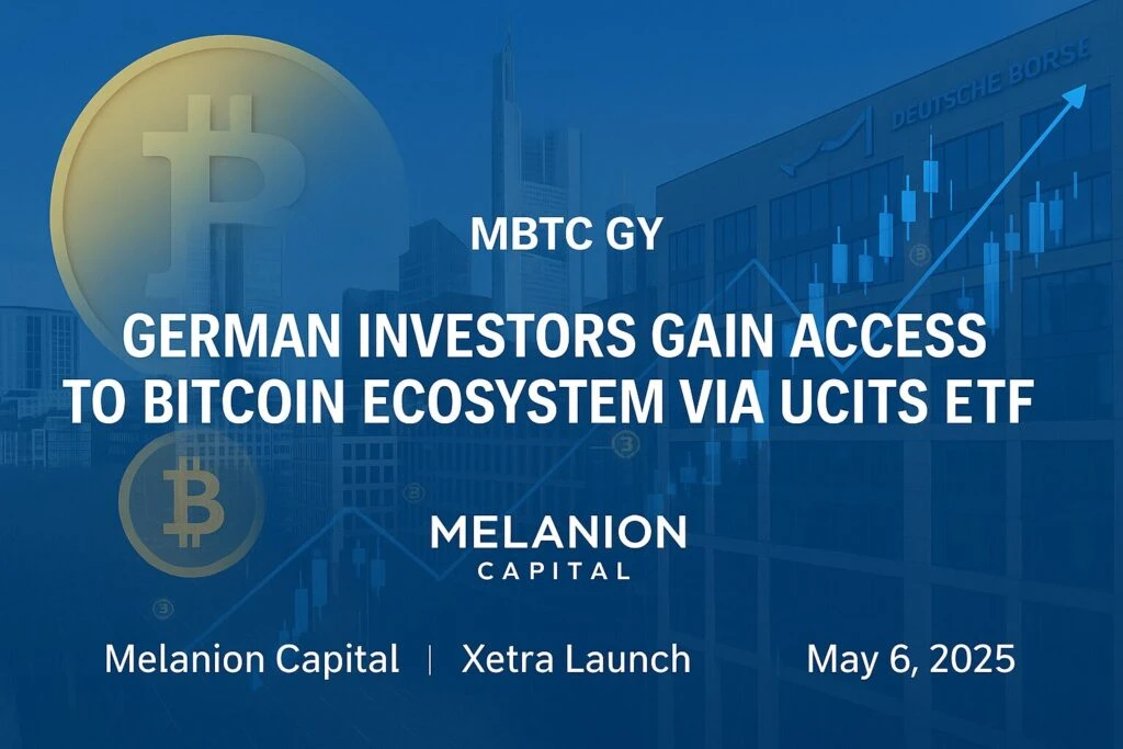 Melanion Capitals Bitcoin Equities UCITS ETF Listed on Xetra for