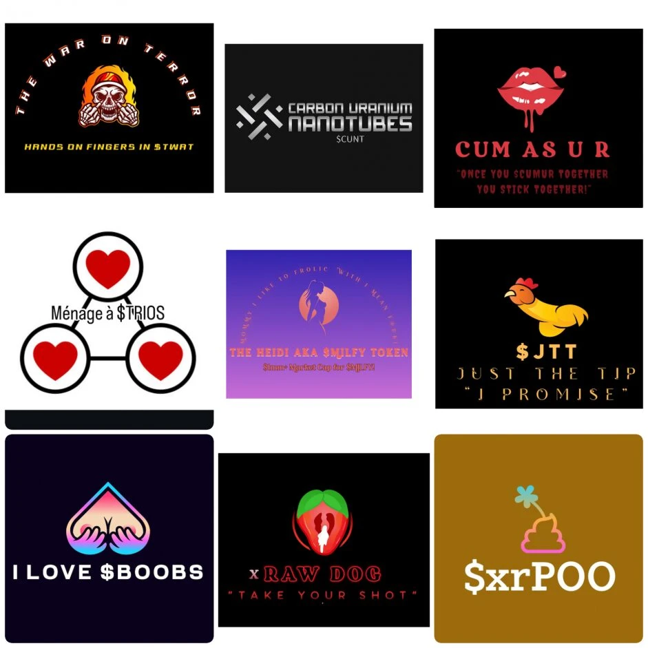 Collect and stack this altseasons nine most controversial and offensive meme tokens while they are cheap!