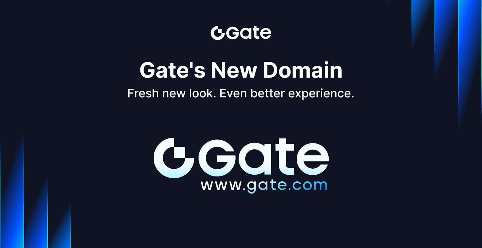 Gate Introduces Brand New Domain Gate.com and Brand Logo, Advancing Toward the Next-Generation Crypto Exchange
